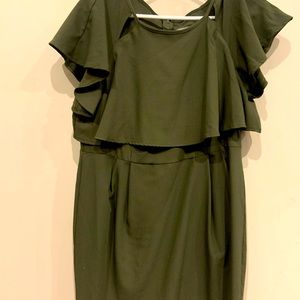 Green cocktail dress